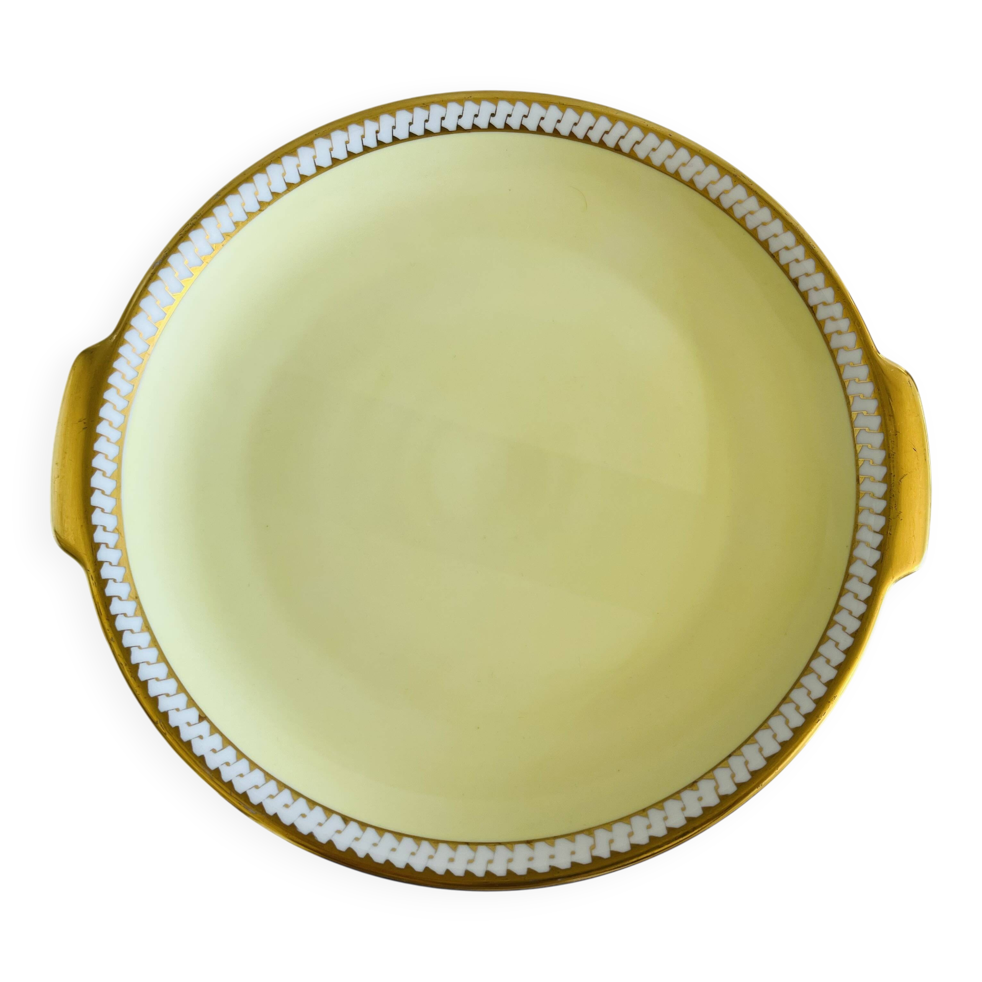 Vintage cake dish in German porcelain, KPM Krister Germany, decoration.