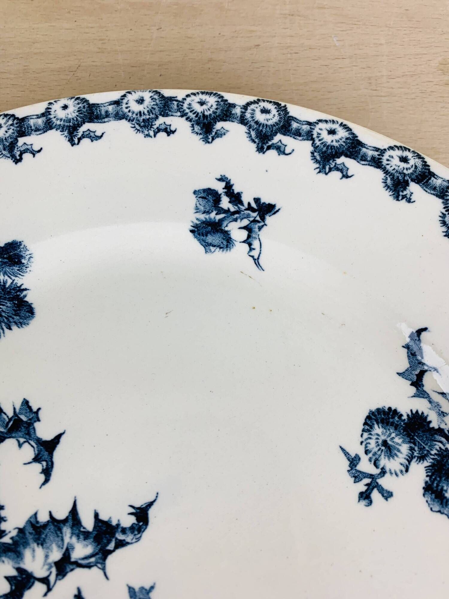 2 round dishes and 2 old Chardons model serving bowls by Gien