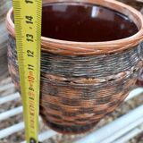 Cache pot vannerie