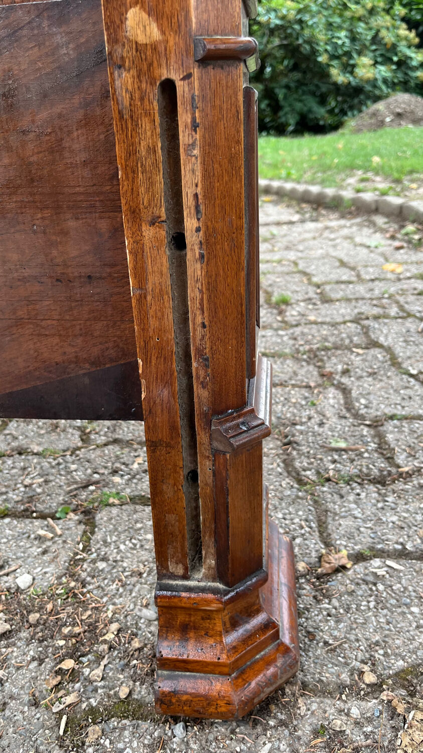 Antique solid walnut boat headboards