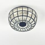 Grand plafonnier en verre du milieu du siècle de Limburg, Allemagne, années 1960.