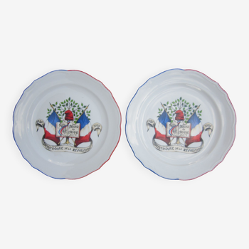 2 decoration plates: Bicentenary of the Revolution, Human Rights