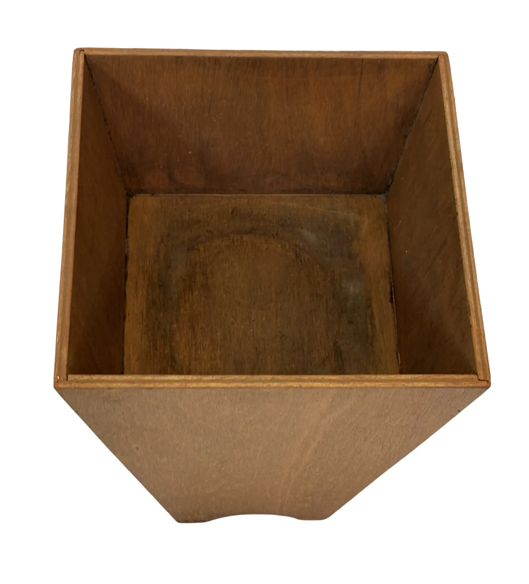 Jardinière en bois minimaliste, géométrique vintage