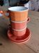 3 bistro cups and 2 saucers