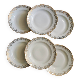 Vintage porcelain soup plates