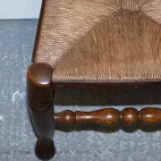 Antique Rush Seat Dining Chairs, England, 1910s, Set of 6