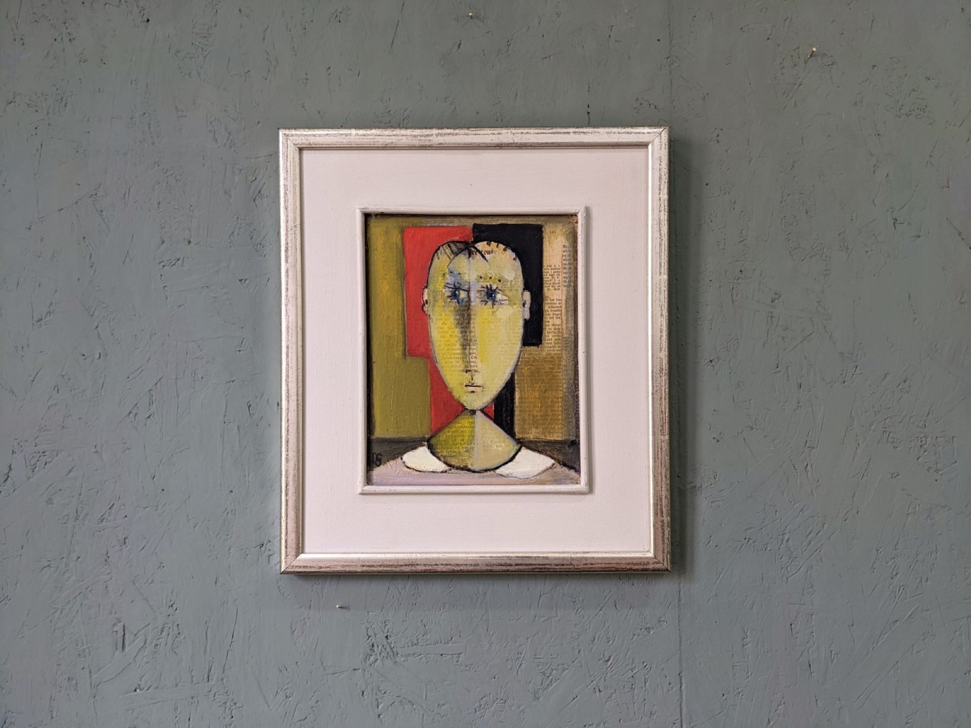 Contemporary Figurative Oil Painting "Portrait of a Boy" Framed, 2009