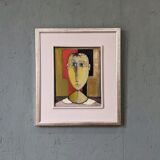 Contemporary Figurative Oil Painting "Portrait of a Boy" Framed, 2009