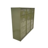 Industrial workshop furniture with 15 flaps Khaki
