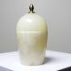 Small vintage box in beige marble/alabaster and brass