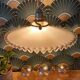 Opaline white glass hanging lamp