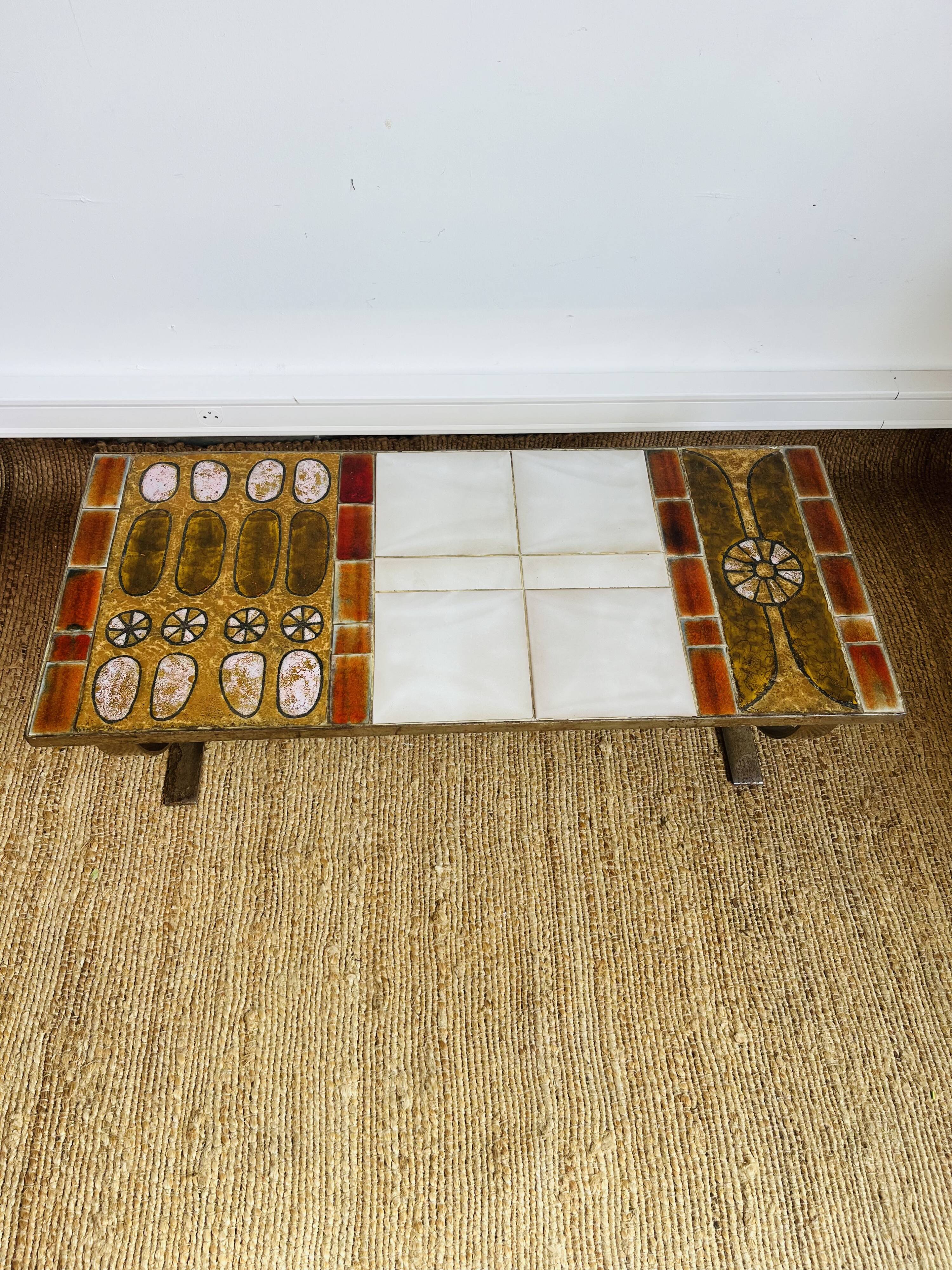 Roche Bobois coffee table, Designer Gregoireff, Enameled lava stone