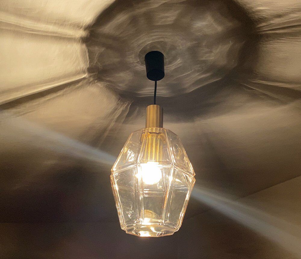 Vintage Apace Age Limburg Glass Pendant Light