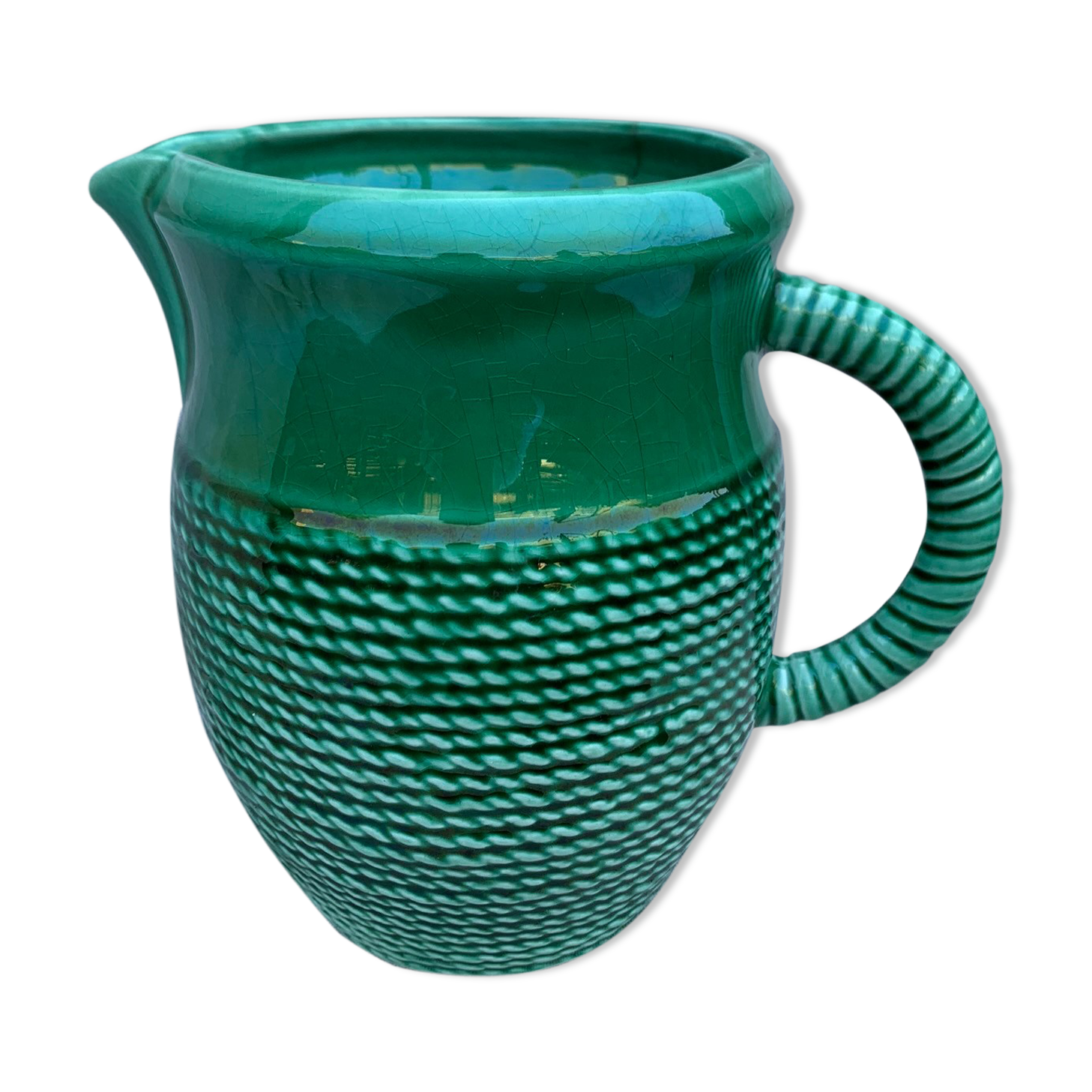 Pichet Sarreguemines vert