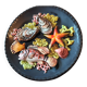Assiette décorative barbotine