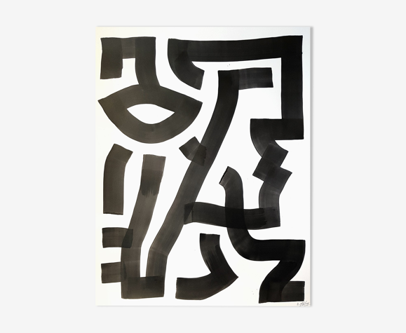 Peinture sur papier sans titre