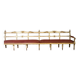Carved wooden bench, gilded and painted, Italy around 1880, 510cm long.