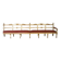 Carved wooden bench, gilded and painted, Italy around 1880, 510cm long.