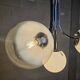 Vintage Space Age Chrome and Murano Glass Italian Pendant Lamp