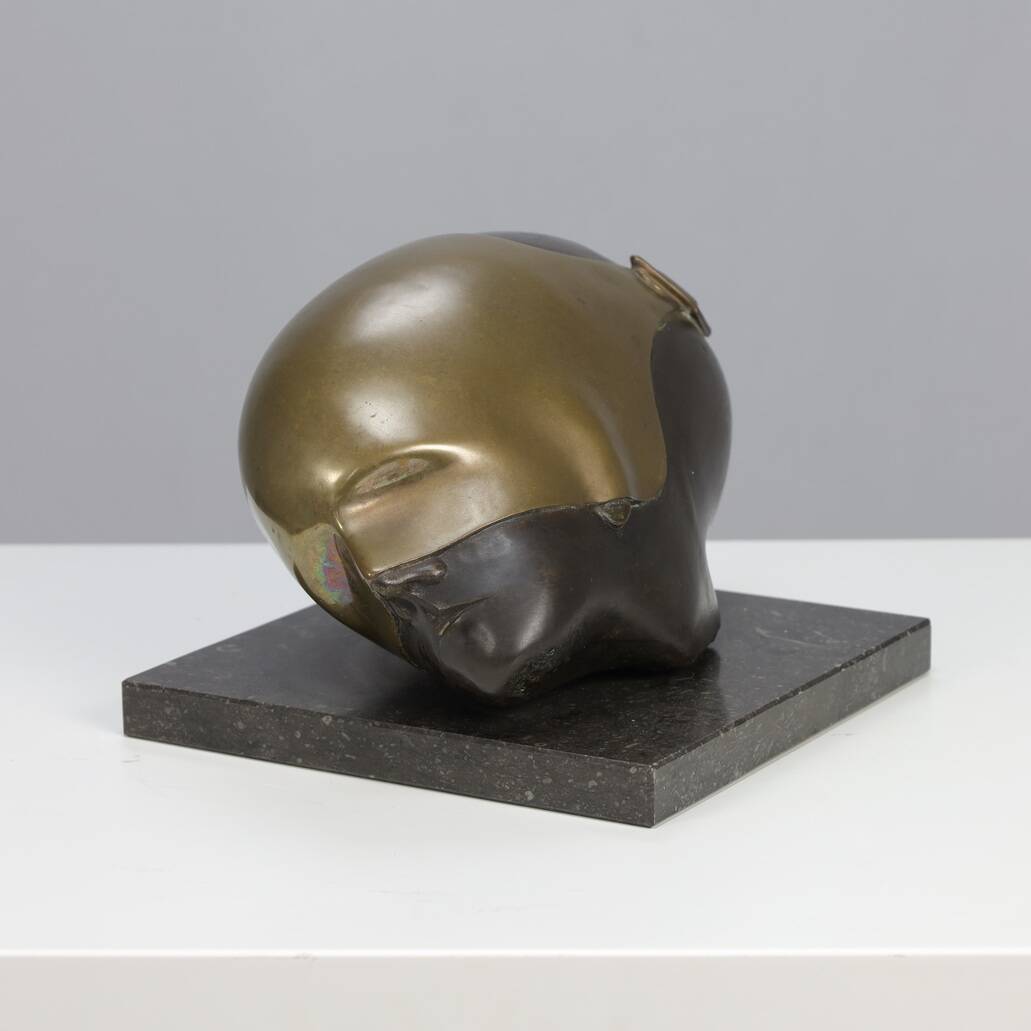 Sculpture Masked Face by Jos van Vreeswijk
