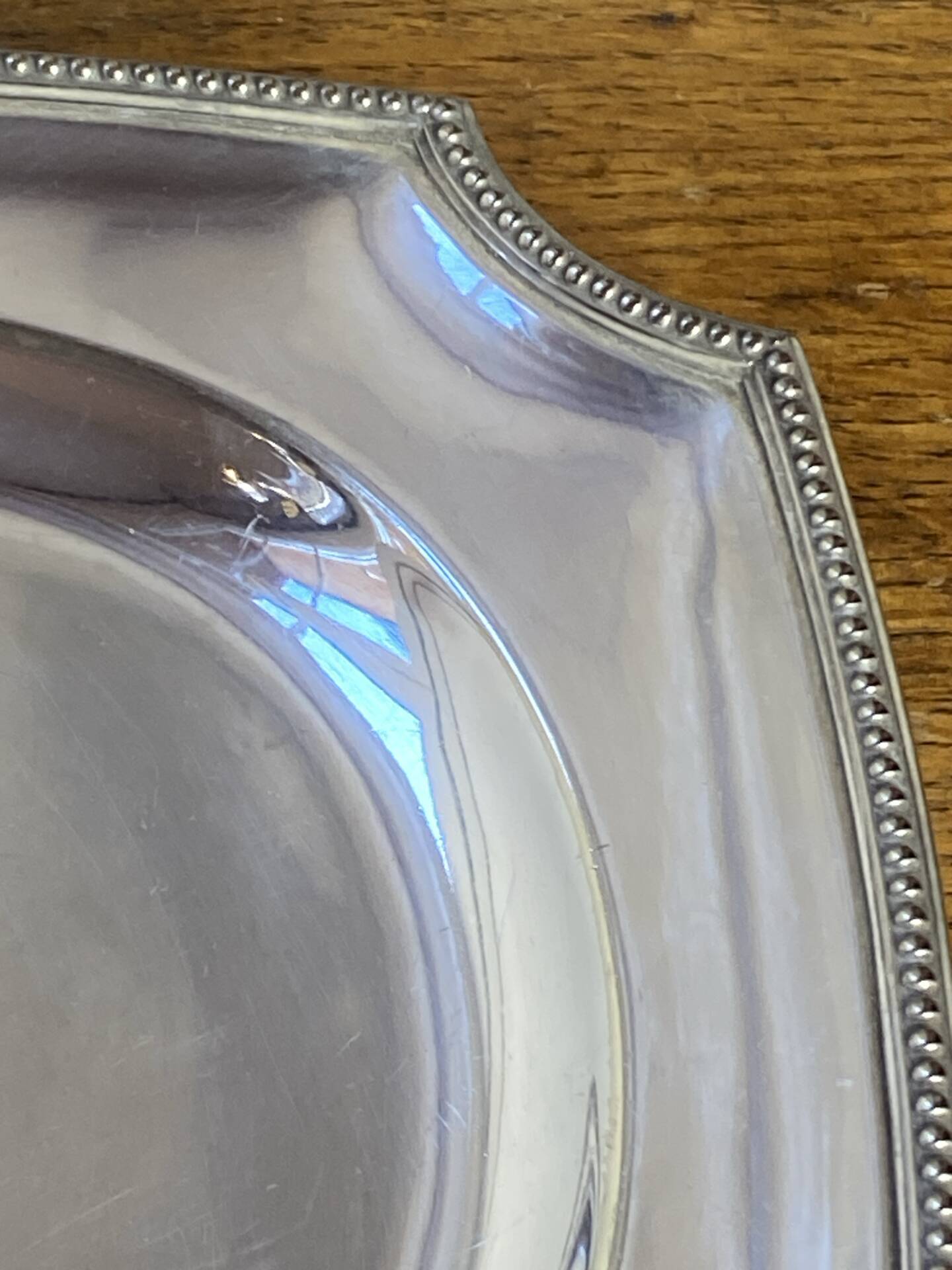 Silver-plated metal plate, Gallia model, Christofle