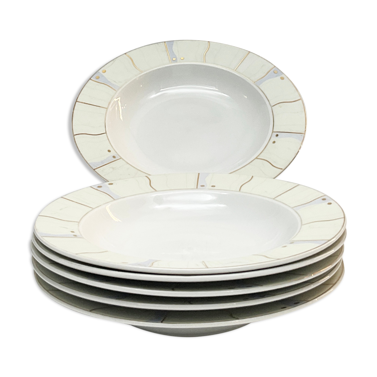 Set of 6 Hollow Plates "Chriss G. Collection"