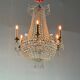 Pearl Bag Chandelier, Cut Crystals Circa 1900