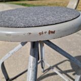 Set of 2 high workshop chairs, Nicolle model, known as whale tail