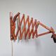 Pair of teak scissor wall lights, Scandinavian style, 1960s