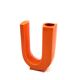 Space age U letter ceramic solifleur vase, Marcel Radureau France 1970