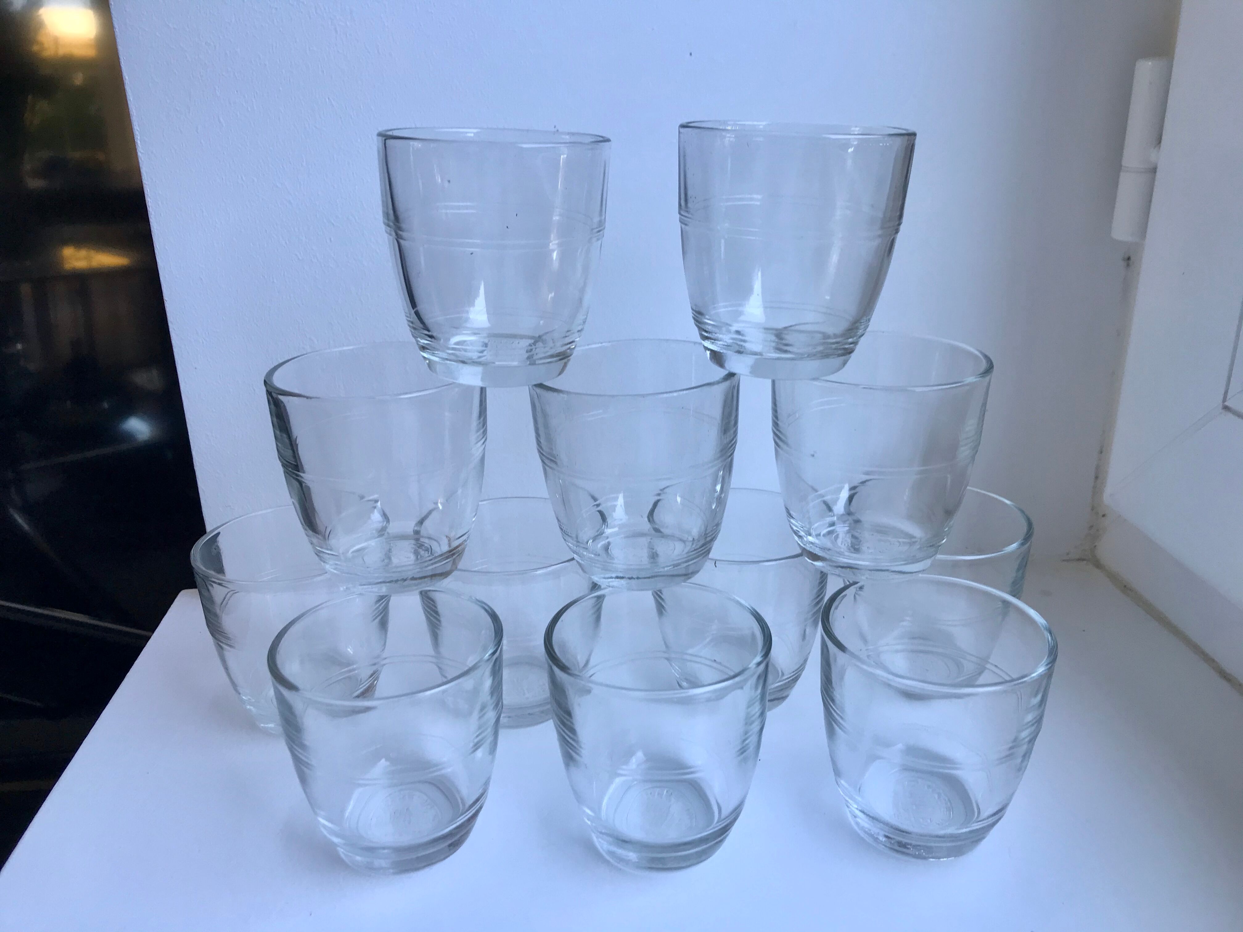 Set of 12 vintage Duralex vintage glasses for children