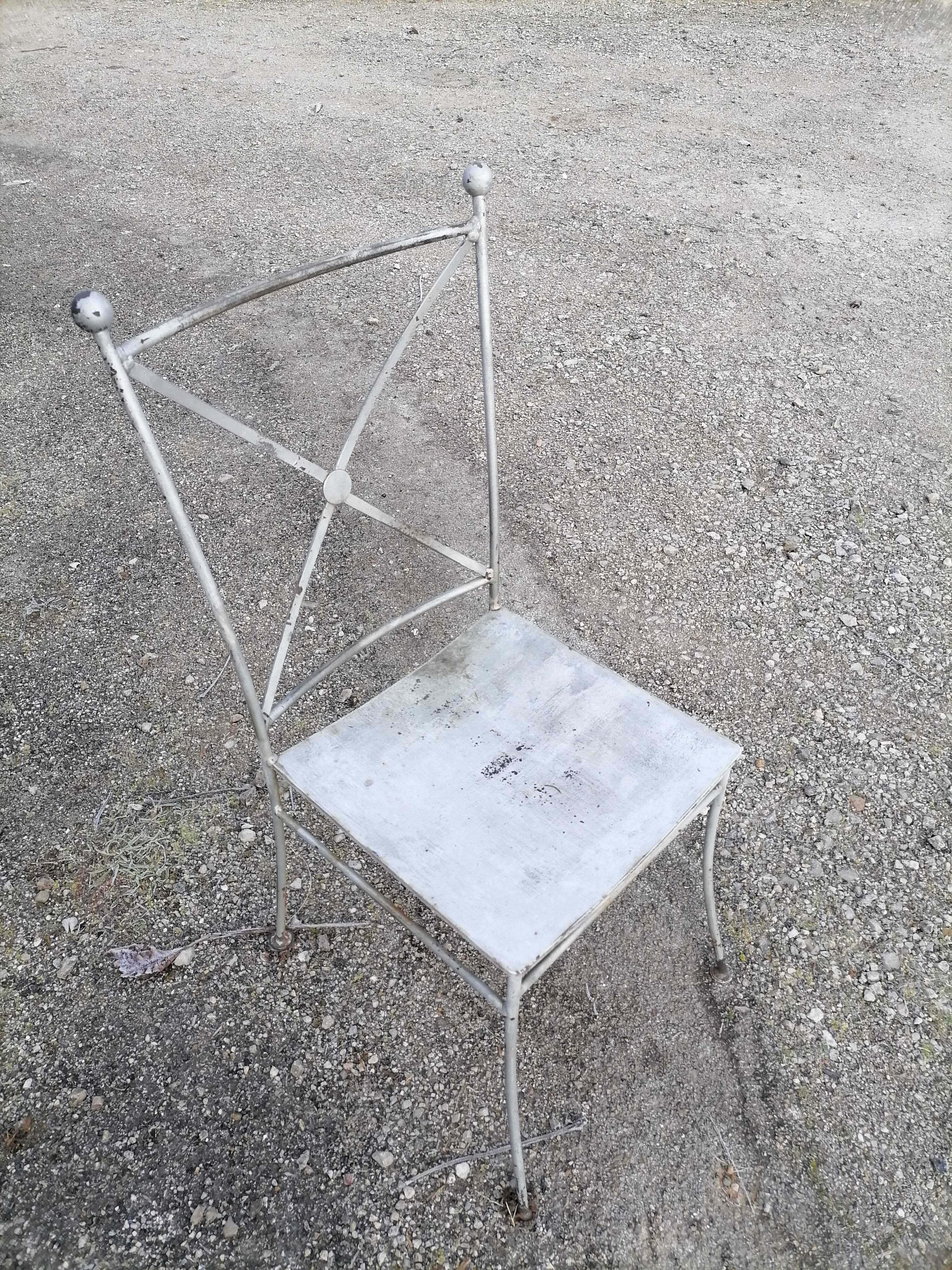 Chaise de jardin fer forgé