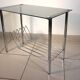 Glass and chrome coffee table 1970