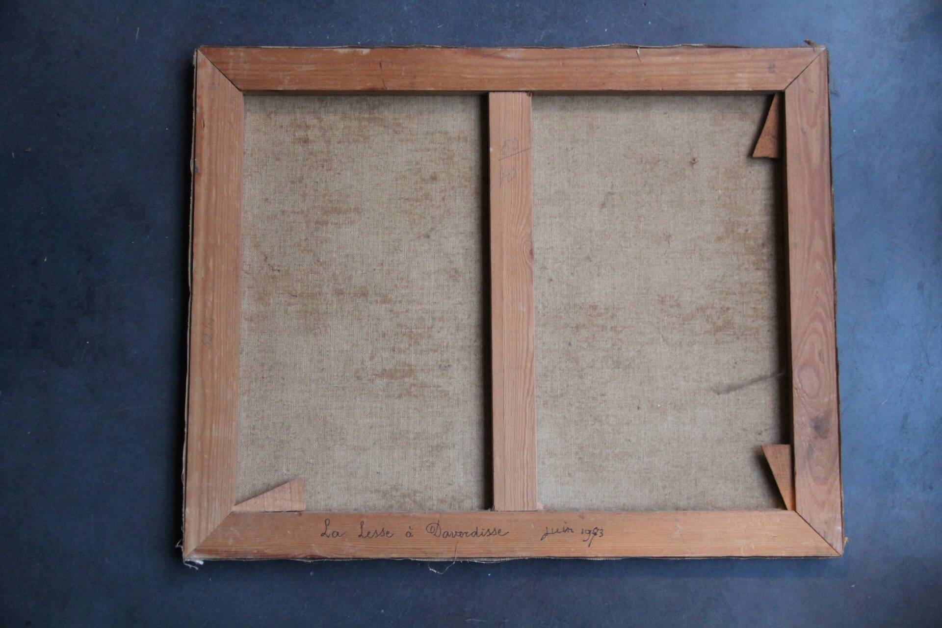 Oil on canvas, rural landscape, signed