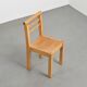 Solid beech chairs with log backs, French work, 1980