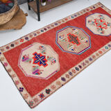 3x7 short vintage oushak runner rug