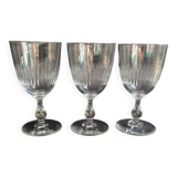 3 Water glasses – Blown and cut crystal