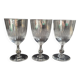 3 Water glasses – Blown and cut crystal