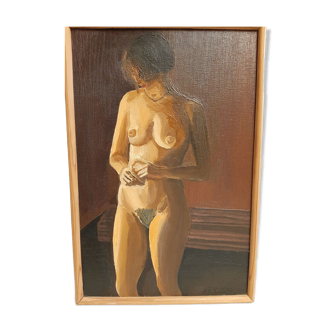 Oil on canvas "Female Nude Laura"