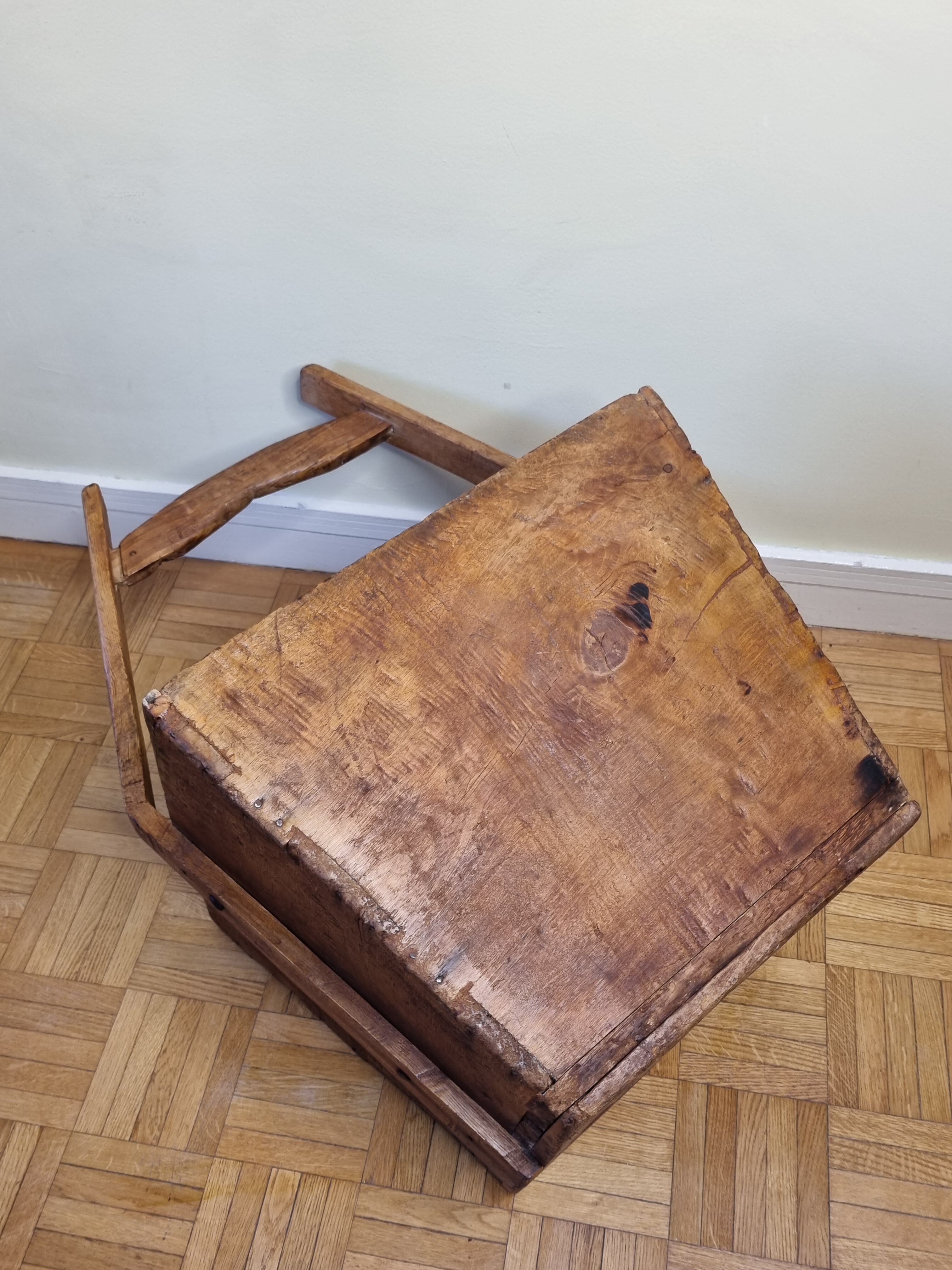 Old wooden rice or tea basket