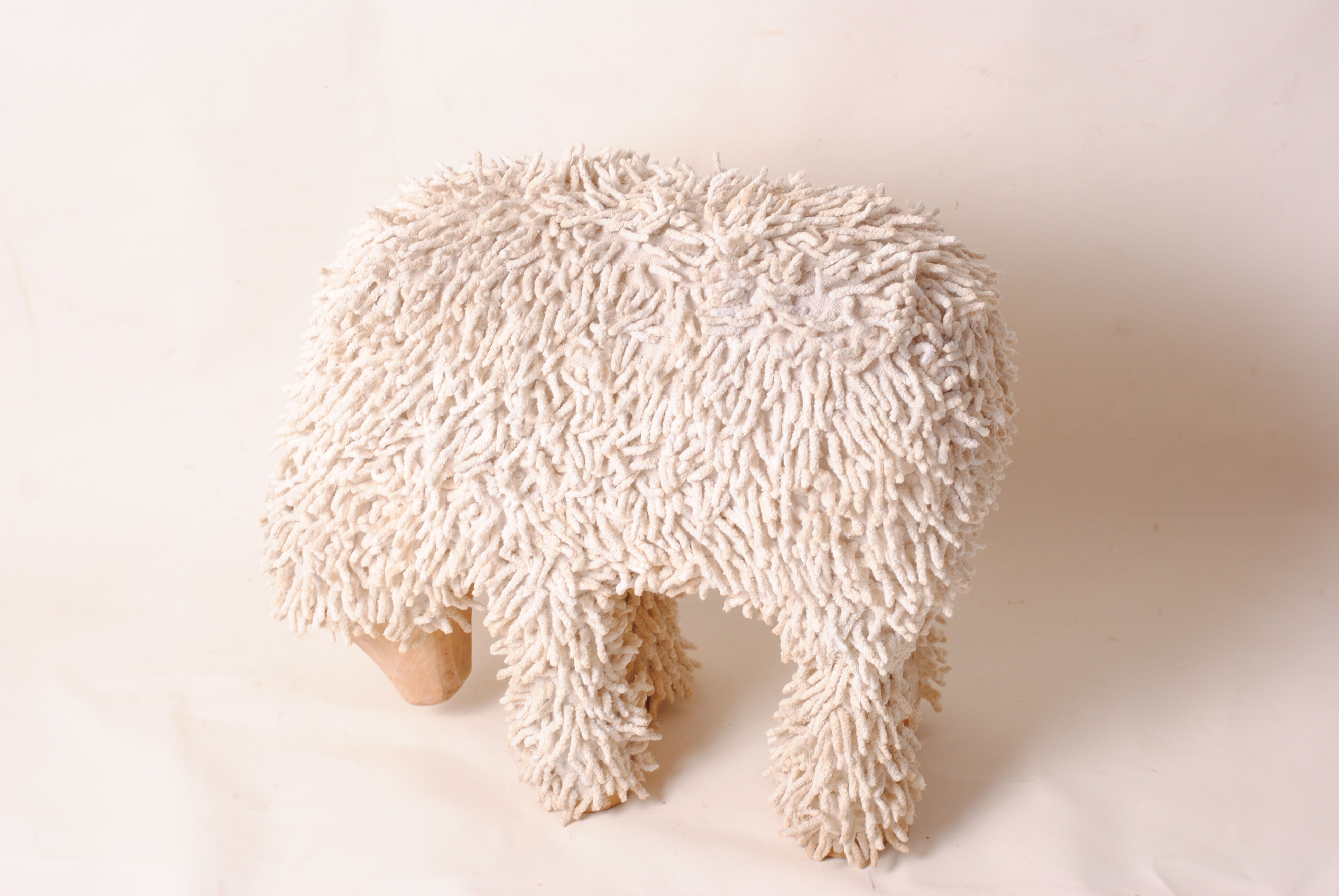 Wooden sheep bench
