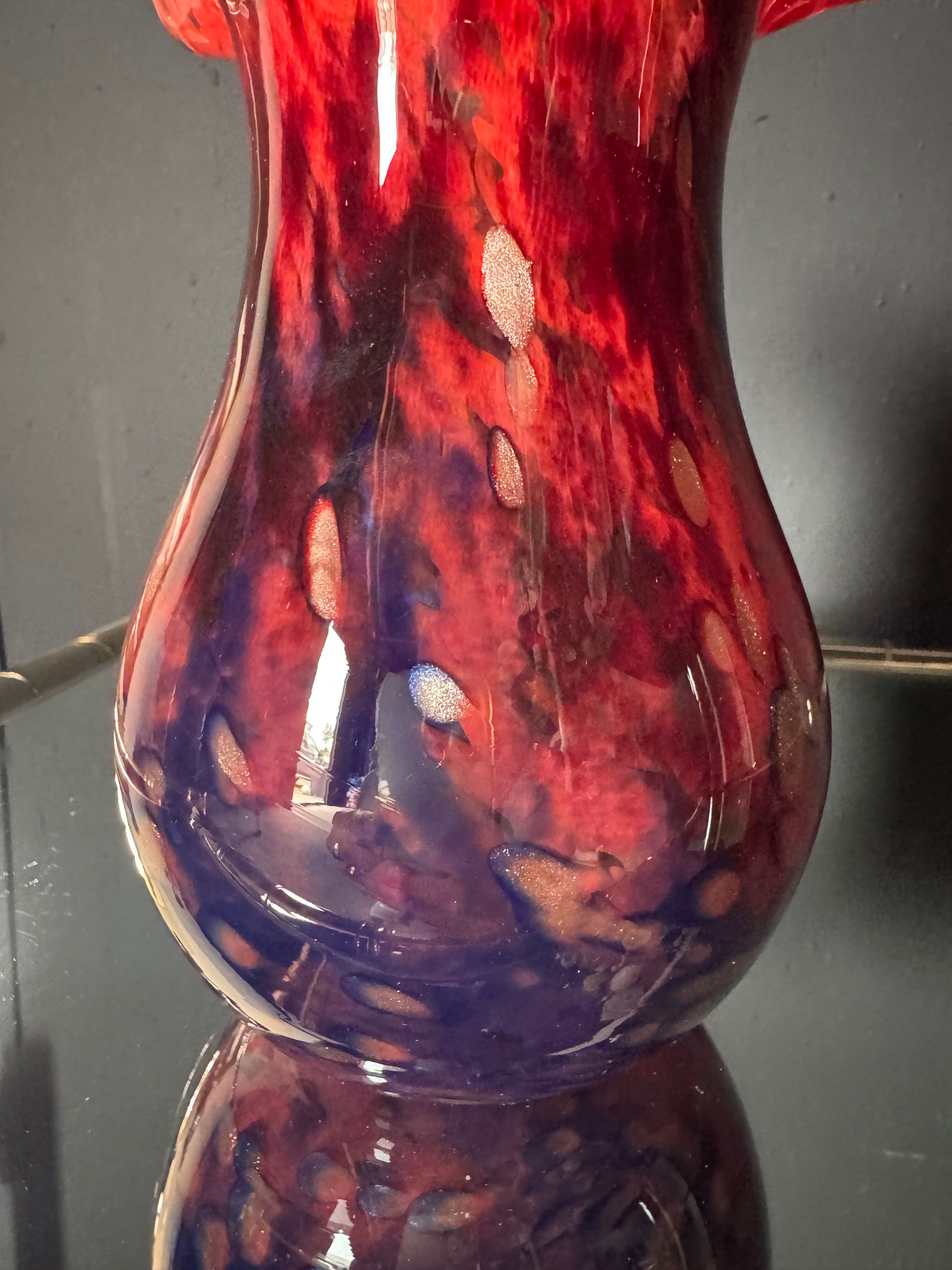 Vase verre de Murano années 70