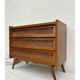 Rattan and wood chest of drawers