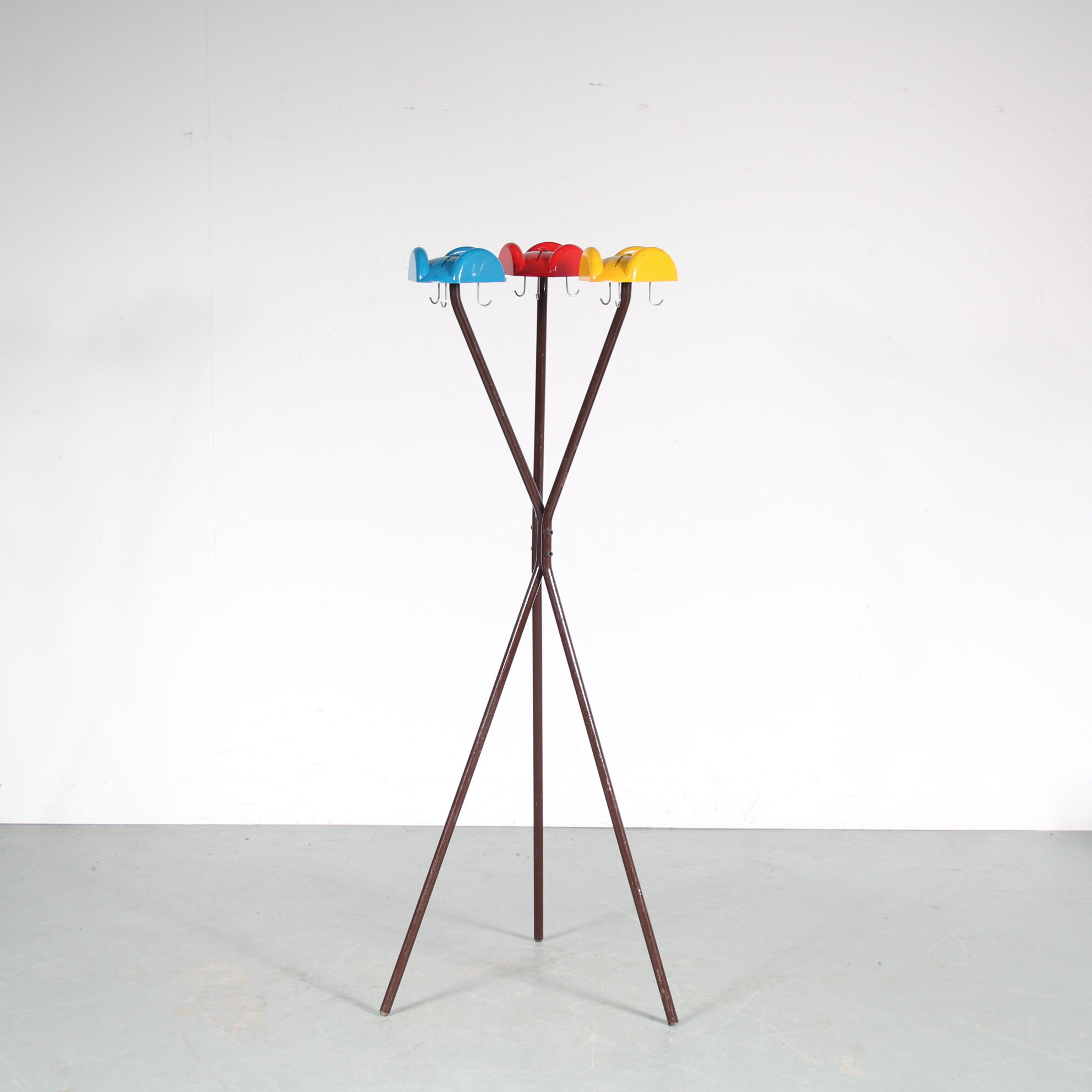 1960s Tricorno coat rack by Enzo Mari for Danese, Italy