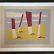 The beach, 1954. original lithograph by léon gischia (1903-1991).
