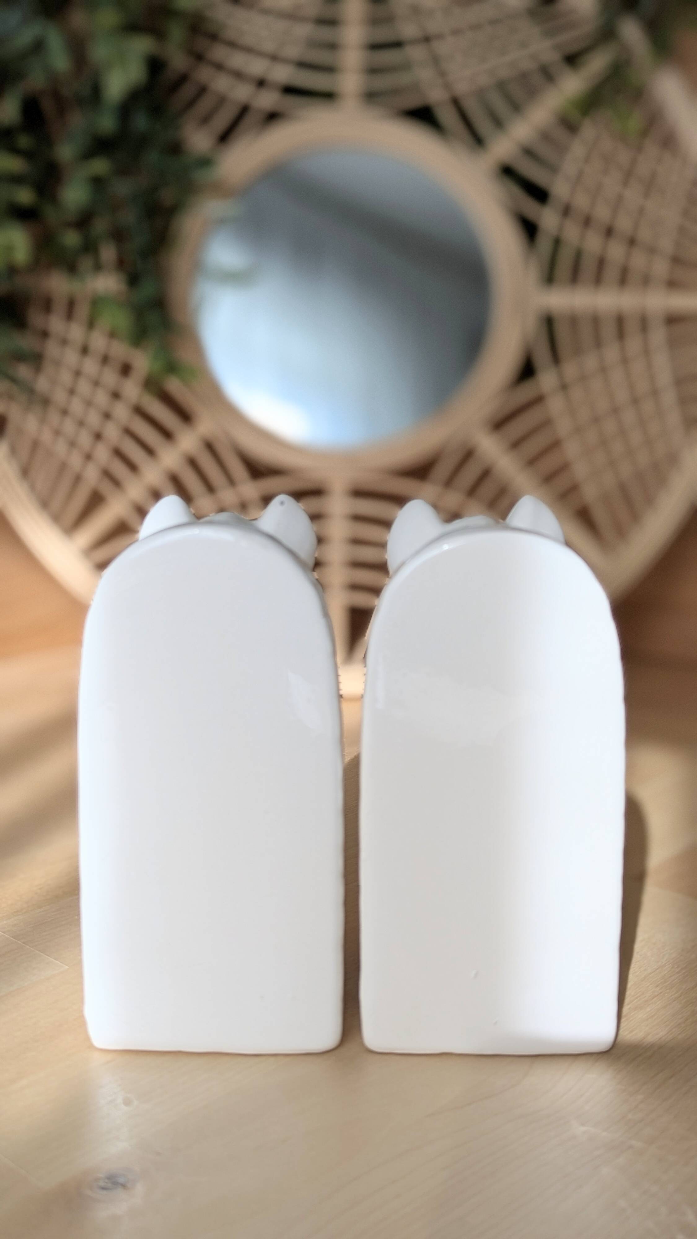 Magnificent pair of vintage ceramic bookends (D-0038)