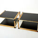 Pair of Italian coffee tables Alberto Smania bamboo brass 1970