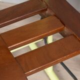 Pair of vintage 70s stools in iron and wood italian design