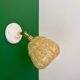 Vintage glass globe wall light in yellow from Clichy.