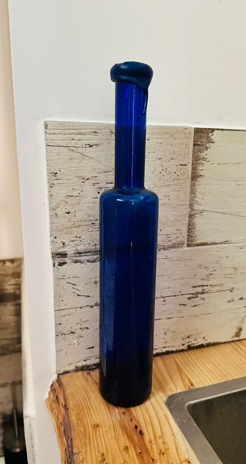 Vintage blue decanter